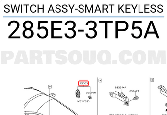 Nissan 285E33TP5A SWITCH ASSY-SMART KEYLESS