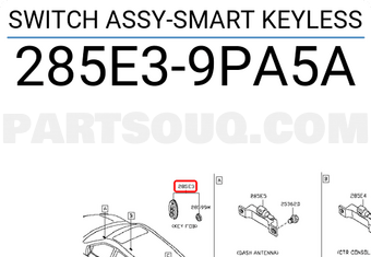 Nissan 285E39PA5A SWITCH ASSY-SMART KEYLESS