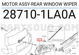 Nissan 287101LA0A MOTOR ASSY-REAR WINDOW WIPER