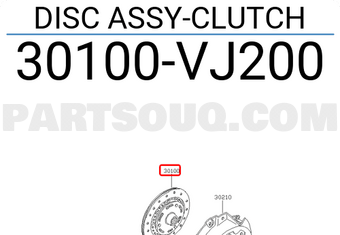 Nissan 30100VJ200 DISC ASSY-CLUTCH