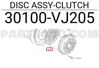 Nissan 30100VJ205 DISC ASSY-CLUTCH