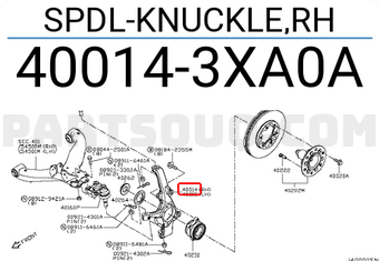 Nissan 400143XA0A SPDL-KNUCKLE,RH