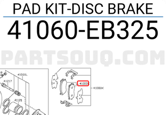 Nissan 41060EB325 PAD KIT-DISC BRAKE