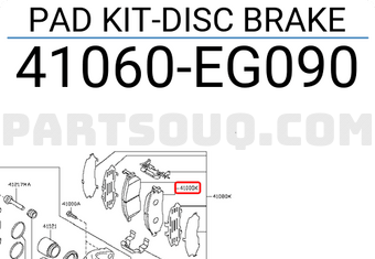 Nissan 41060EG090 PAD KIT-DISC BRAKE