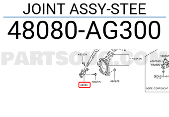 Nissan 48080AG300 JOINT ASSY-STEE