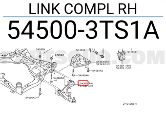 Nissan 545003TS1A LINK COMPL RH