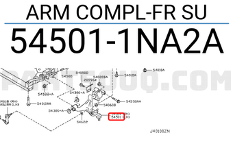 Nissan 545011NA2A ARM COMPL-FR SU