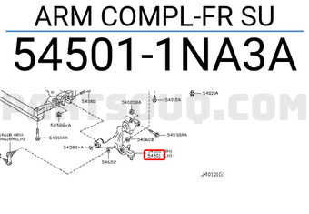 Nissan 545011NA3A ARM COMPL-FR SU