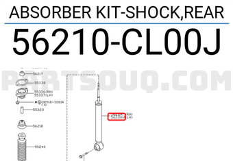 Nissan 56210CL00J ABSORBER KIT-SHOCK,REAR