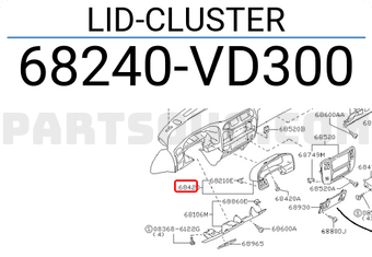 Nissan 68240VD300 LID-CLUSTER