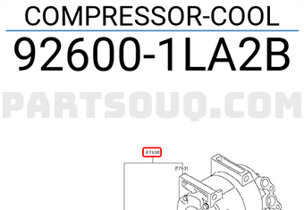 Nissan 926001LA2B COMPRESSOR-COOL