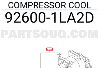 Nissan 926001LA2D COMPRESSOR COOL