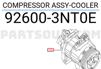 Nissan 926003NT0E COMPRESSOR ASSY-COOLER