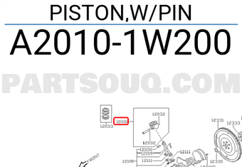 Nissan A20101W200 PISTON AVEC AXE