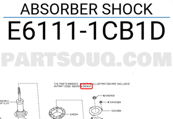 Nissan E61111CB1D ABSORBER SHOCK