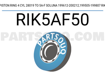 RIKEN RIK5AF50 PISTON RING 4 CYL 28019 TO 5A-F SOLUNA 199612-200212,199505-199807 RIK