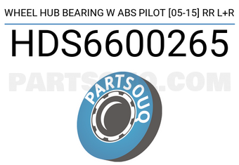 SCHNIEDER HDS6600265 WHEEL HUB BEARING W ABS PILOT [05-15] RR L+R
