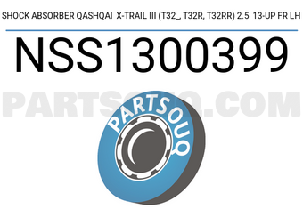 SCHNIEDER NSS1300399 SHOCK ABSORBER QASHQAI X-TRAIL III (T32_, T32R, T32RR) 2.5 13-UP FR LH