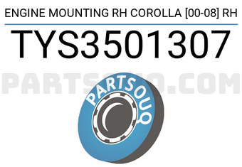 SCHNIEDER TYS3501307 ENGINE MOUNTING RH COROLLA [00-08] RH