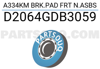 SUPERGRIP D2064GDB3059 A334KM BRK.PAD FRT N.ASBS