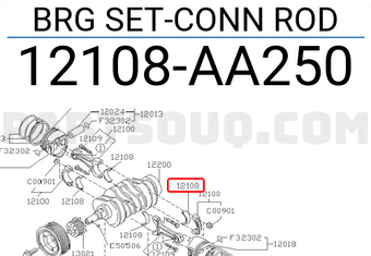 Subaru 12108AA250 BRG SET-CONN ROD
