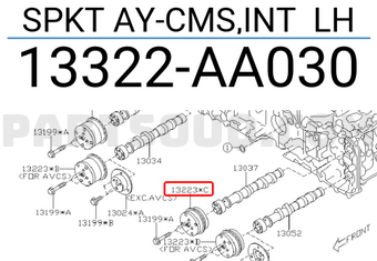Subaru 13322AA030 SPKT AY-CMS,INT LH