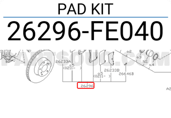 Subaru 26296FE040 PAD KIT