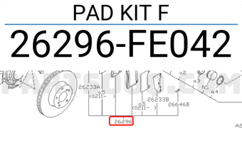 Subaru 26296FE042 PAD KIT F