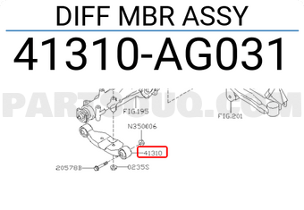 Subaru 41310AG031 DIFF MBR ASSY