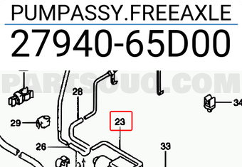 Suzuki 2794065D00 ENSEMBLE POMPE D’ESSIEU LIBRE