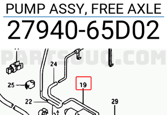 Suzuki 2794065D02 ENSEMBLE DE POMPE D’ESSIEU LIBRE