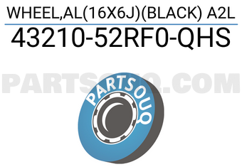 Suzuki 4321052RF0QHS WHEEL,AL(16X6J)(BLACK) A2L
