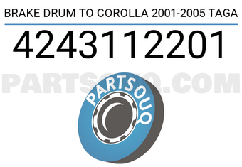 TAGA 4243112201 BRAKE DRUM TO COROLLA 2001-2005 TAGA