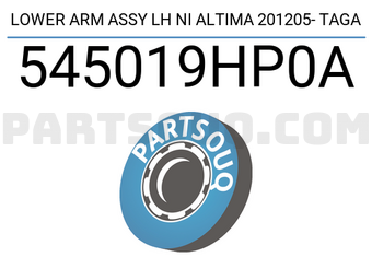 TAGA 545019HP0A LOWER ARM ASSY LH NI ALTIMA 201205- TAGA