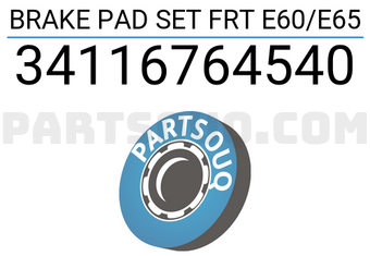 Textar 34116764540 BRAKE PAD SET FRT E60/E65