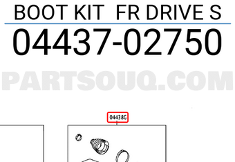 Toyota 0443702750 BOOT KIT FR DRIVE S