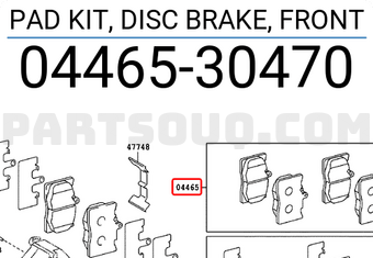 Toyota 0446530470 BREMSBELAGSATZ FÜR VORDERE SCHEIBENBREMSE