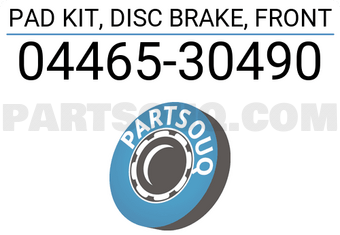 Toyota 0446530490 PAD KIT, DISC BRAKE, FRONT