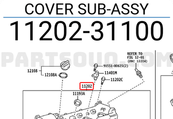 Toyota 1120231100 COVER SUB-ASSY