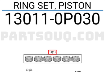 Toyota 130110P030 RING SET, PISTON