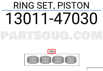 Toyota 1301147030 RING SET, PISTON