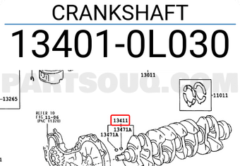 Toyota 134010L030 CRANKSHAFT