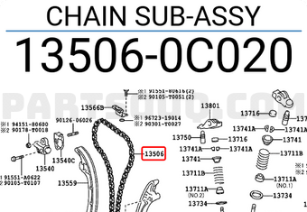 Toyota 135060C020 CHAIN SUB-ASSY