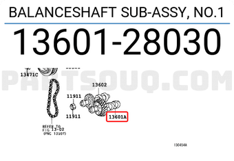 Toyota 1360128030 BALANCESHAFT SUB-ASSY, NO.1
