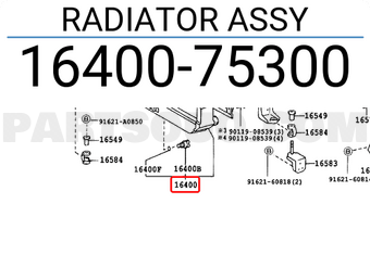 Toyota 1640075300 RADIATOR ASSY