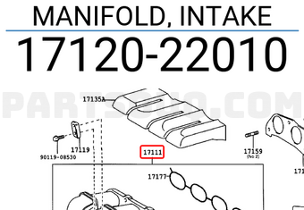 Toyota 1712022010 MANIFOLD, INTAKE