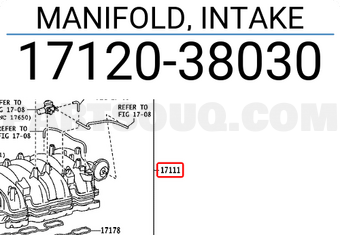 Toyota 1712038030 MANIFOLD, INTAKE