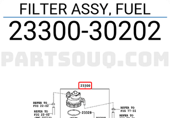 Toyota 2330030202 FILTER ASSY, FUEL