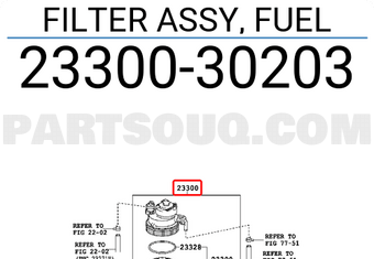 Toyota 2330030203 FILTER ASSY, FUEL