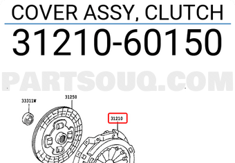 Toyota 3121060150 COVER ASSY, CLUTCH